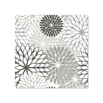 Servietten, 3-lagig 1/4-Falz 25 cm x 25 cm grau "Floralies"