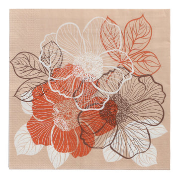 Servietten, 3-lagig 1/4-Falz 33 cm x 33 cm "Bouquet"
