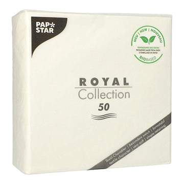 Servietten "ROYAL Collection" 1/4-Falz 40 cm x 40 cm weiss in Papierverpackung