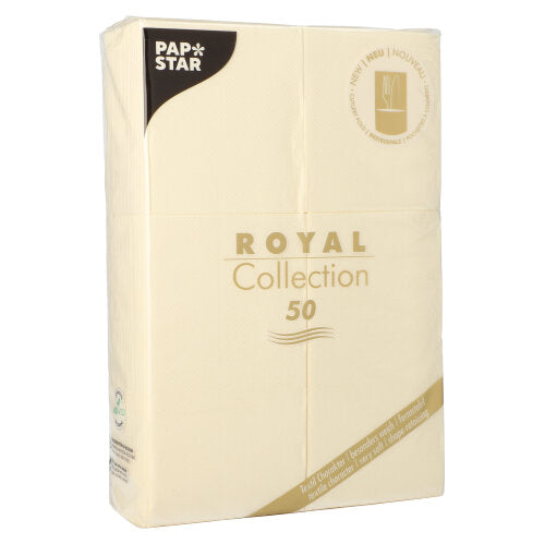 Servietten "ROYAL Collection" 48 cm x 30 cm champagner mit Besteckfalz