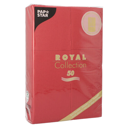 Servietten "ROYAL Collection" 48 cm x 30 cm bordeaux mit Besteckfalz