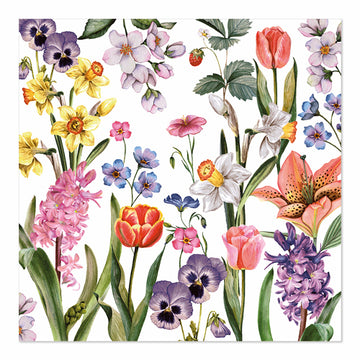 Servietten, 3-lagig 1/4-Falz 33 cm x 33 cm "Flower Meadow"