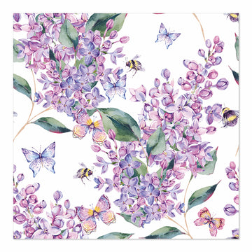 Servietten, 3-lagig 1/4-Falz 33 cm x 33 cm "Lilac Dream"