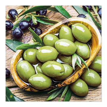 Servietten, 3-lagig 1/4-Falz 33 cm x 33 cm "Olive Flavour"