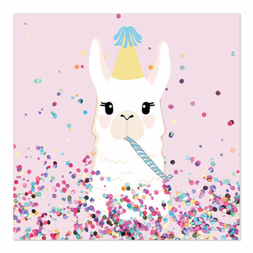 Servietten, 3-lagig 1/4-Falz 33 cm x 33 cm "Llama Party"