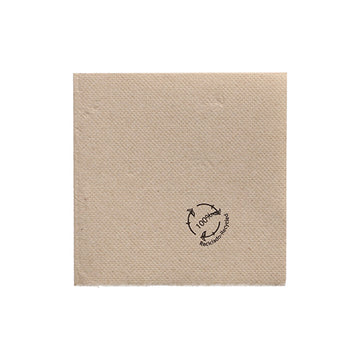 Servietten, 2-lagig "PUNTO" 1/4-Falz 20 cm x 20 cm natur aus recyceltem Papier, in Spenderbox