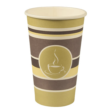Trinkbecher, Pappe "To Go" 0,4 l Ø 9 cm · 13,9 cm "Coffee Rings"
