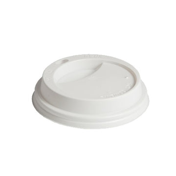 Dom-Deckel, PS "To Go" rund Ø 8 cm · 2 cm weiss