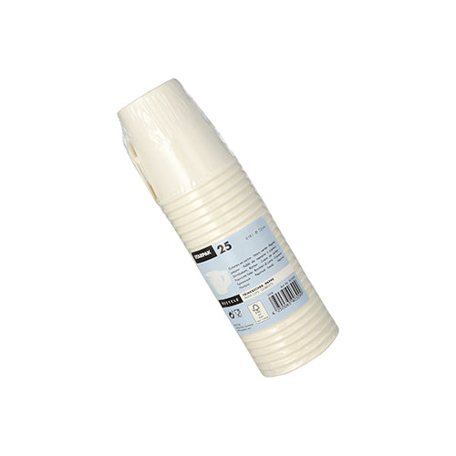 Trinkbecher mit Henkel, Pappe 0,18 l Ø 7,3 cm · 7,8 cm weiss