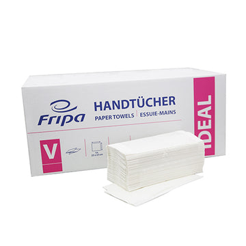 Blatt Handtuchpapier V-Falz 23 cm x 25 cm hochweiss Zick Zack, 1-lagig