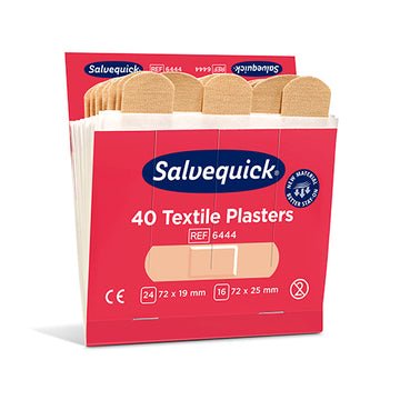 Set "Cederroth" Salvequick Textile Pflaster (40 Stück) braun , Refill