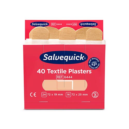 Set "Cederroth" Salvequick Textile Pflaster (40 Stück) braun , Refill