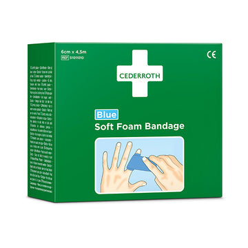 "Cederroth" Soft Foam Bandage 4,5 m x 6 cm blau , Refill