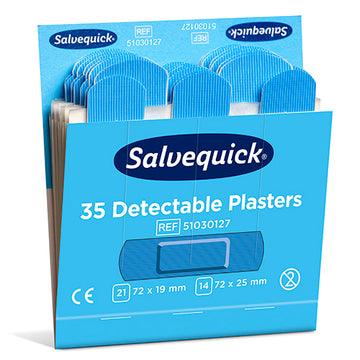 Set "Cederroth" Salvequick Detectable Pflaster (35 Stück) blau , Refill