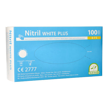 "Medi-Inn" Handschuhe, Nitril puderfrei "White Plus" weiss Größe: S