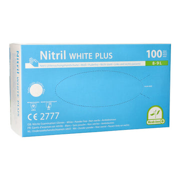 "Medi-Inn" Handschuhe, Nitril puderfrei "White Plus" weiss Größe: L