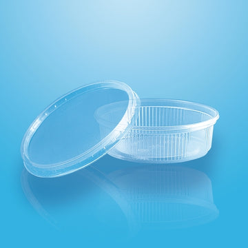 Verpackungsbecher mit Deckel, PP rund 125 ml Ø 10,5 cm · 3,2 cm transparent