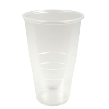 Bierbecher, PP 0,5 l Ø 9,5 cm · 14,8 cm transparent mit Schaumrand
