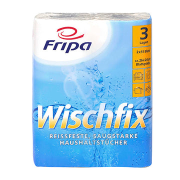 Rollen Küchenrollen 3-lagig 26 cm x 23,8 cm weiss "Wischfix" 51 Blatt