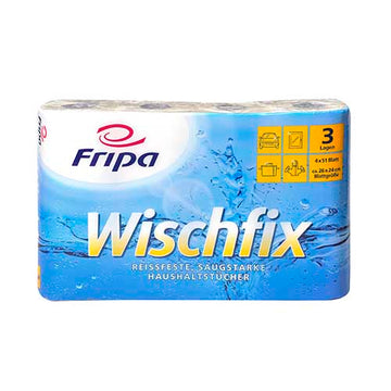 Rollen Küchenrollen 3-lagig 26 cm x 23,8 cm weiss "Wischfix" 51 Blatt