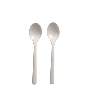 "Circulware" Mehrweg-Kaffeelöffel PP-MF 13 cm weiss extra stabil