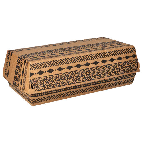 Baguetteboxen, Pappe 7,5 cm x 10,7 cm x 22 cm braun "Maori" groß
