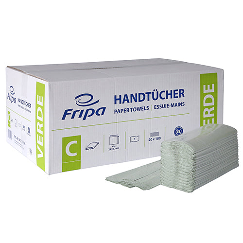 Blatt Handtuchpapier C-Falz 33 cm x 25 cm grün 1-lagig (20 x 180)