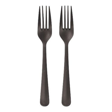 "Circulware" Mehrweg-Gabeln PP-MF 19 cm schwarz "Gaia" extra stabil