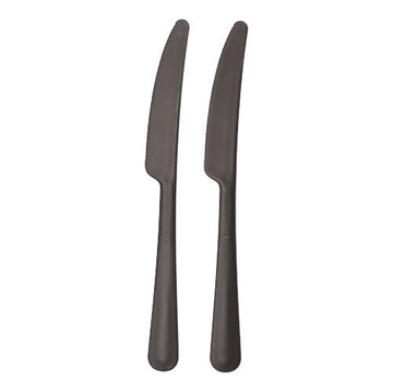 "Circulware" Mehrweg-Messer PP-MF 19,7 cm schwarz "Gaia" extra stabil, in Spenderbox