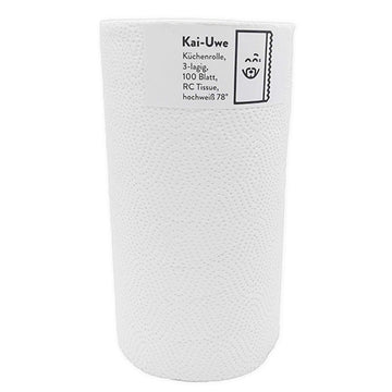 Rollen "Green Hygiene" Küchenrollen "KAI-UWE" Ø 13 cm · 22 cm x 24,7 cm 100 Blatt, 3-lagig
