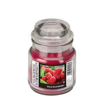 "GALA" Bonbonglas mit Wachsfüllung Ø 60 mm · 85 mm weinrot - Wild Raspberry