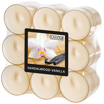"GALA" Duftlichte Ø 38 mm · 24 mm elfenbein - Sandalwood-Vanilla in Polycarbonathülle
