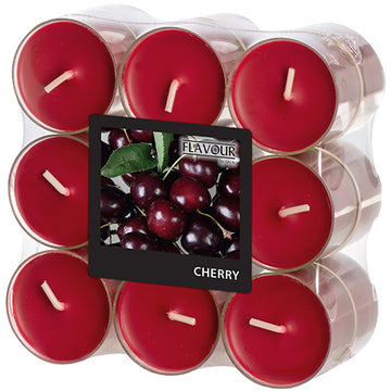 "GALA" Duftlichte Ø 38 mm · 24 mm bordeaux - Cherry in Polycarbonathülle