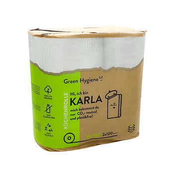 Rollen "Green Hygiene" Küchenrollen "KARLA" Ø 13,8 cm · 22 cm x 24,1 cm 100 Blatt, 3-lagig