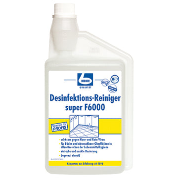 "Dr. Becher" Desinfektions-Reiniger 1 l super F6000 mit Dosierkopf