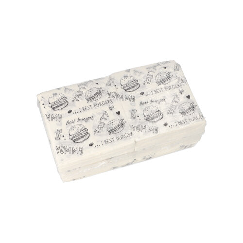 Hamburger-Tüten, Pergament-Ersatz 13,5 cm x 13 cm weiss fettdicht