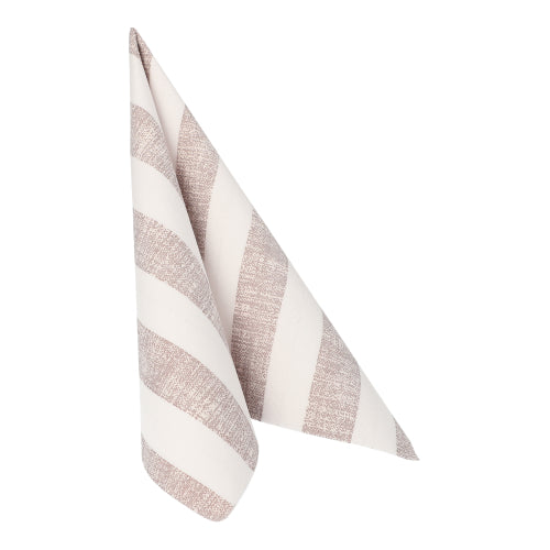 Servietten "ROYAL Collection" 1/4-Falz 40 cm x 40 cm mocca "Lines"
