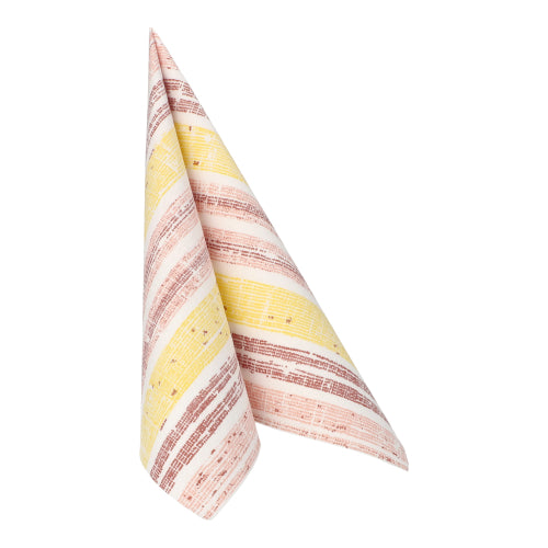 Servietten "ROYAL Collection" 1/4-Falz 40 cm x 40 cm gelb "Stripes"