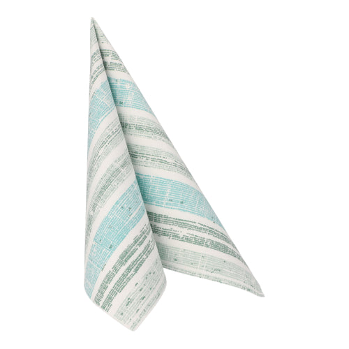 Servietten "ROYAL Collection" 1/4-Falz 40 cm x 40 cm dunkelgrün "Stripes"