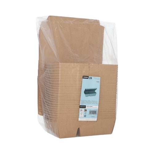 Lunchboxen, Pappe 2-geteilt 450 ml 5 cm x 11 cm x 16,8 cm braun