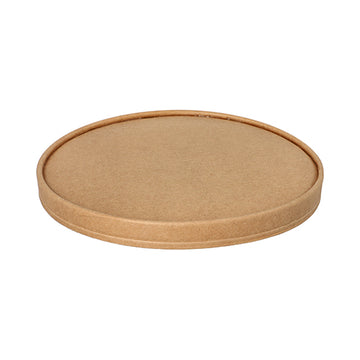 Deckel für Salatschalen, Pappe "pure" rund Ø 18,4 cm braun