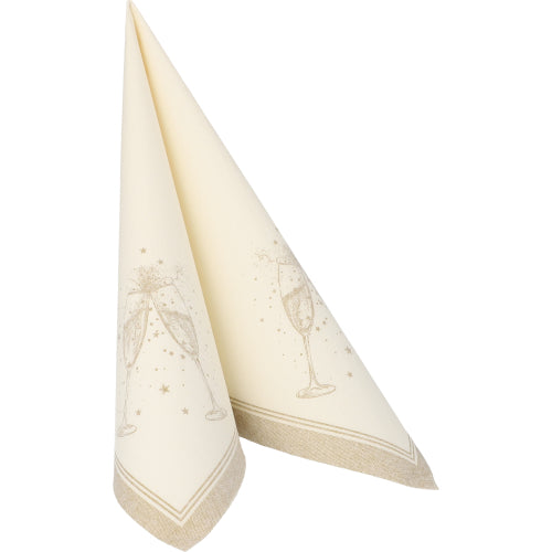 Servietten "ROYAL Collection" 1/4-Falz 40 cm x 40 cm gold "Festivities"