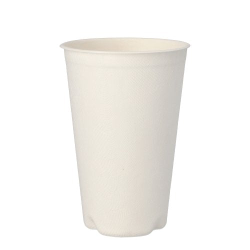 Trinkbecher Zuckerrohr "pure" 0,4 l Ø 9 cm · 13 cm weiss für Heißgetränke