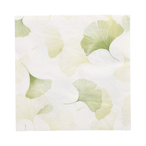 Servietten, 3-lagig 1/4-Falz 33 cm x 33 cm "Light Ginko"