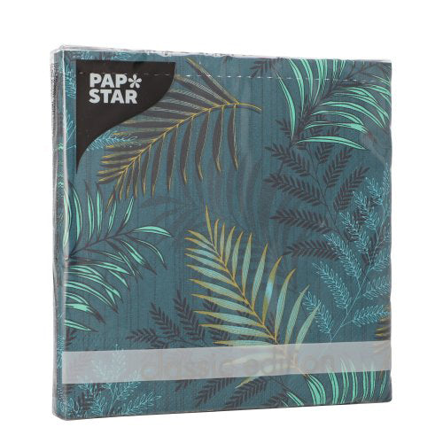 Servietten, 3-lagig 1/4-Falz 33 cm x 33 cm "Jungle Leaves"