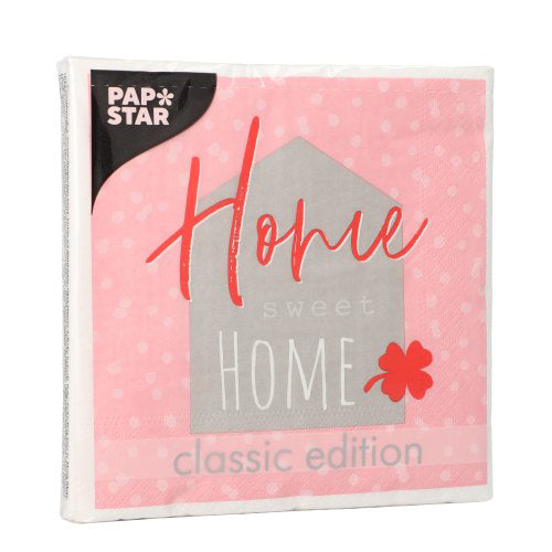 Servietten, 3-lagig 1/4-Falz 33 cm x 33 cm "Sweet Home"