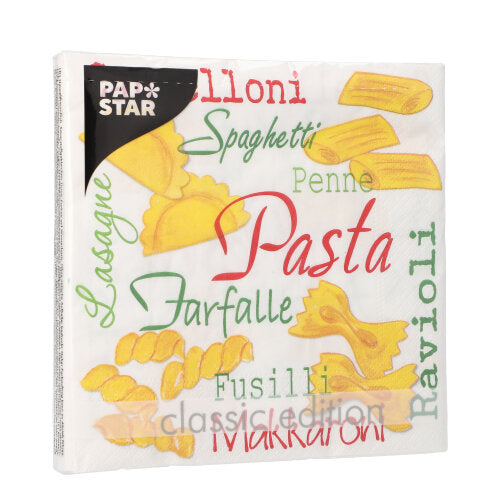 Servietten, 3-lagig 1/4-Falz 33 cm x 33 cm "Pasta"