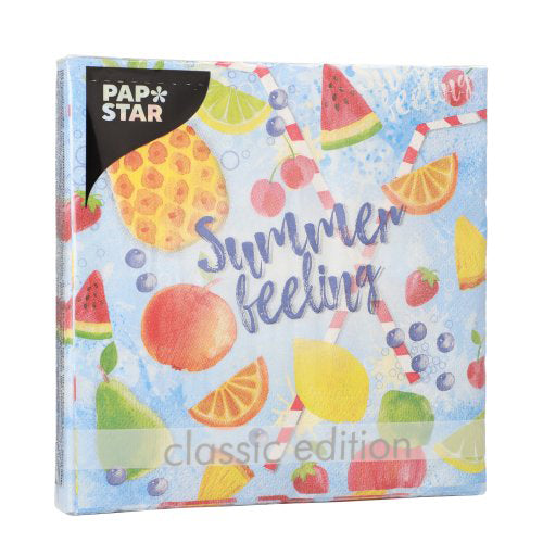 Servietten, 3-lagig 1/4-Falz 33 cm x 33 cm "Summerfeelings"