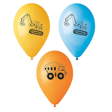 Luftballons Ø 29 cm farbig sortiert "Construction Vehicles"