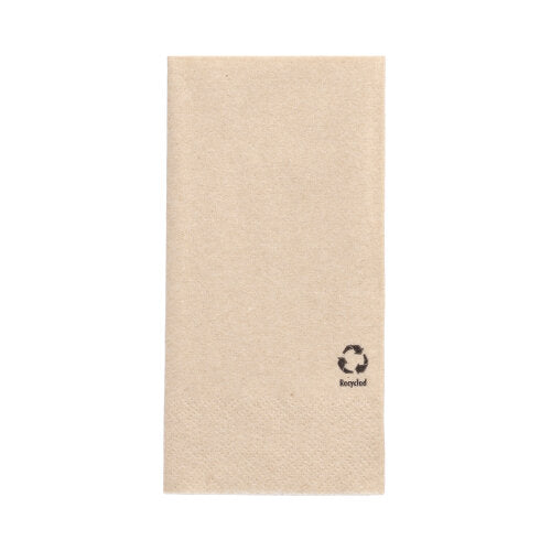 Servietten, 2-lagig 1/8-Falz 33 cm x 33 cm natur aus recyceltem Papier
